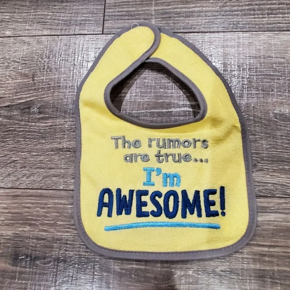 Baby Bib Set One Size 6 Pieces Blue, Yellow, White and Etc.